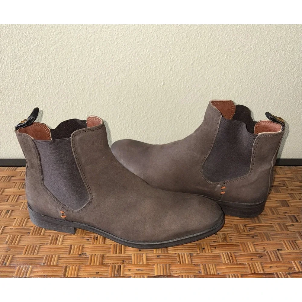 Superdry Chelsea Boot Men 9 Brown Leather Casual Office EVA-MA-BR-M09 Ankle